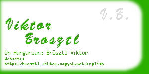 viktor brosztl business card