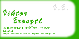 viktor brosztl business card